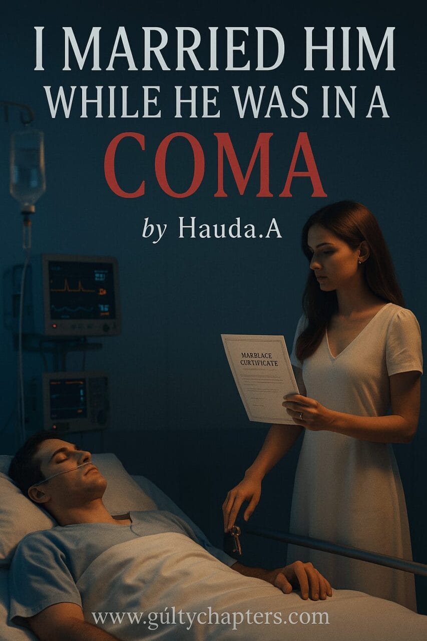 Book cover for I Married Him While He Was in a Coma - unconventional marriage romance and forbidden love