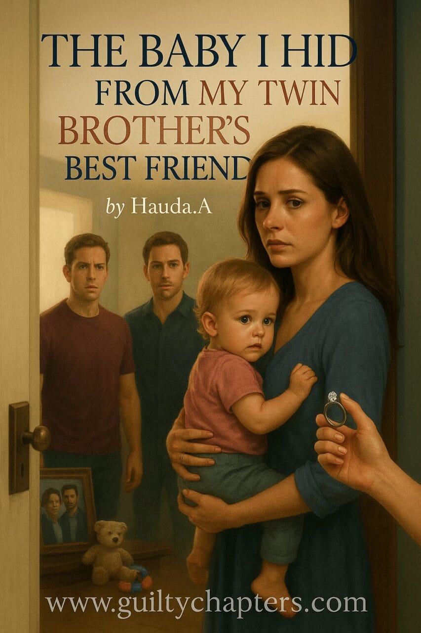 Book cover for The Baby I Hid from My Twin Brother's Best Friend - secret baby and brother's best friend romance novel showing couple embracing