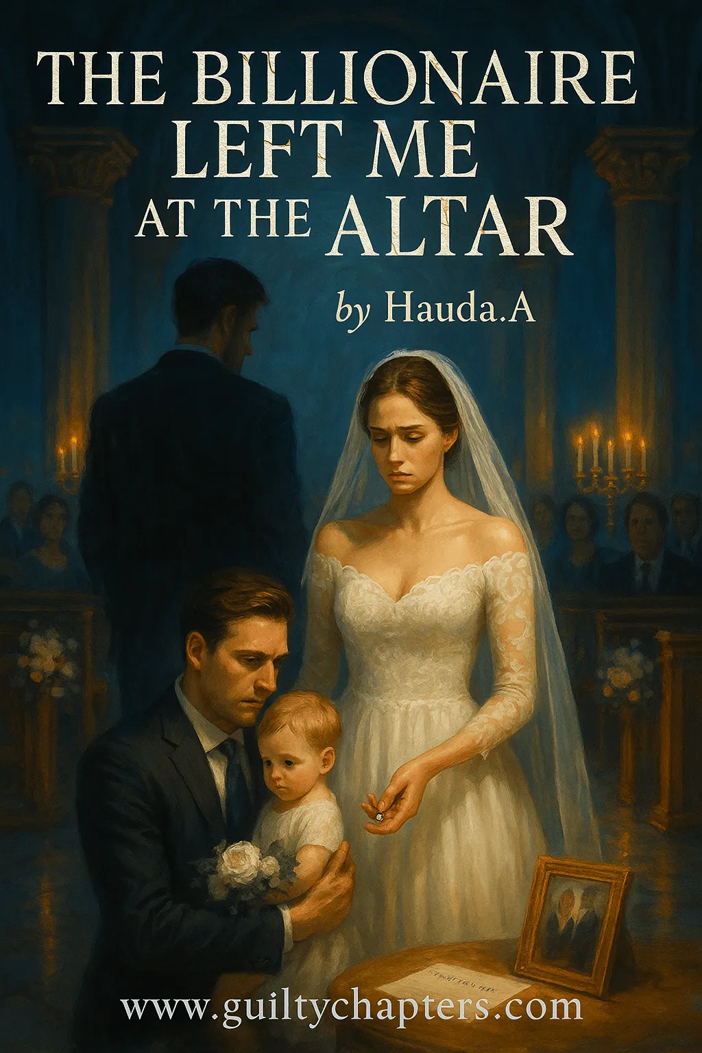 Compelling book cover for The Billionaire Left Me at the Altar and Married My Sister, a serialized marriage drama, billionaire romance, forbidden romance story on Guilty Chapters.