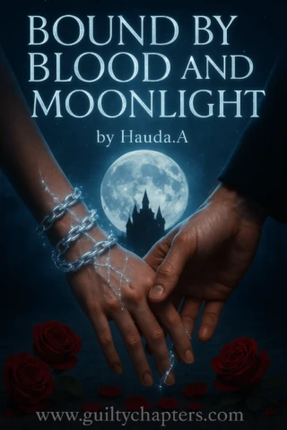 Compelling book cover for Bound by Blood and Moonlight, a serialized paranormal fantasy story on Guilty Chapters.