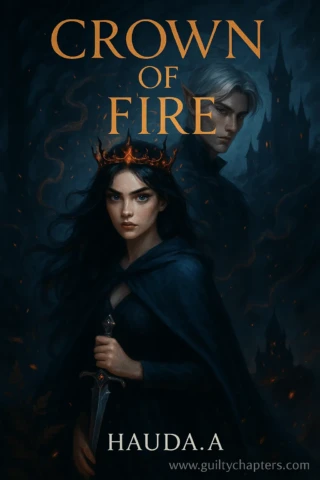 Compelling book cover for Crown of Fire, a serialized paranormal fantasy story on Guilty Chapters.