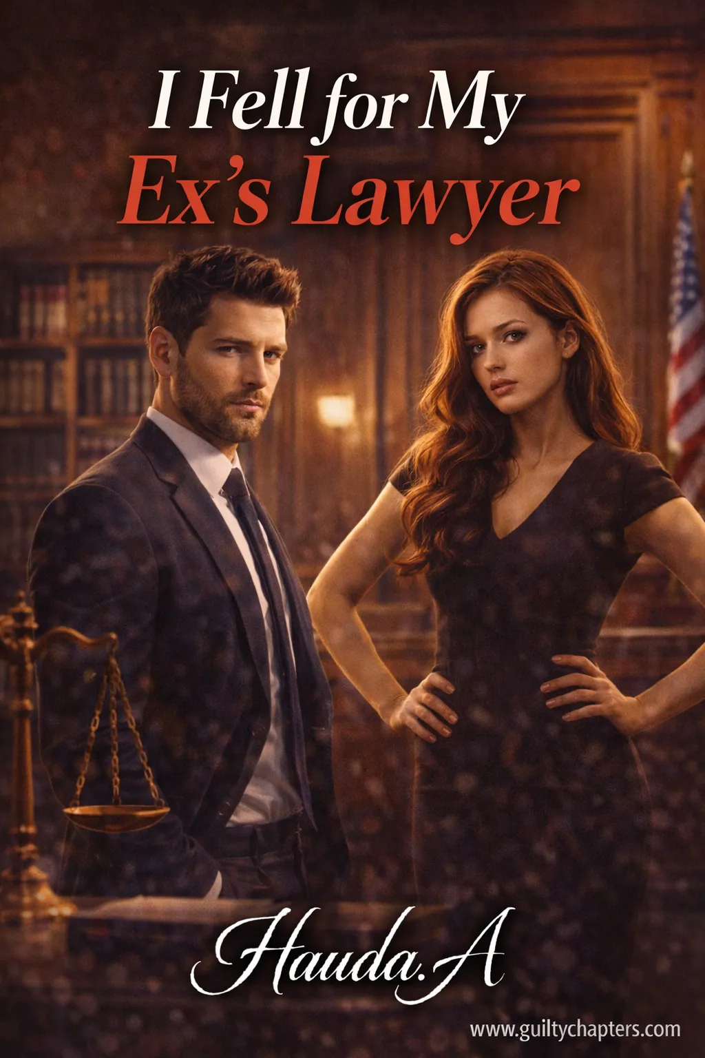 Compelling book cover for I Fell For My Ex's Lawyer, a serialized second chance romance story on Guilty Chapters.