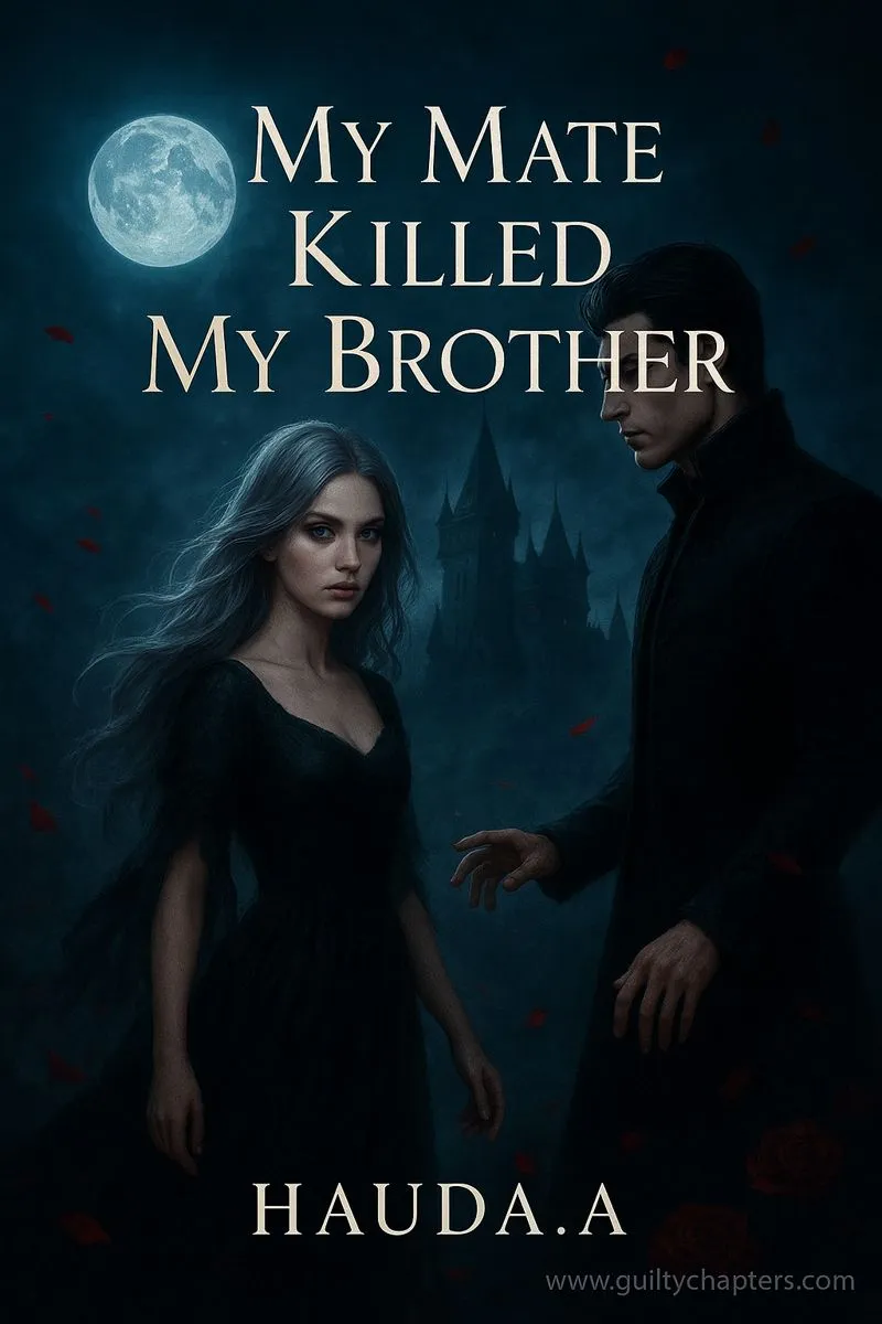 Compelling book cover for My Mate Killed My Brother, a serialized fated mates, shifter romance, forbidden romance story on Guilty Chapters.