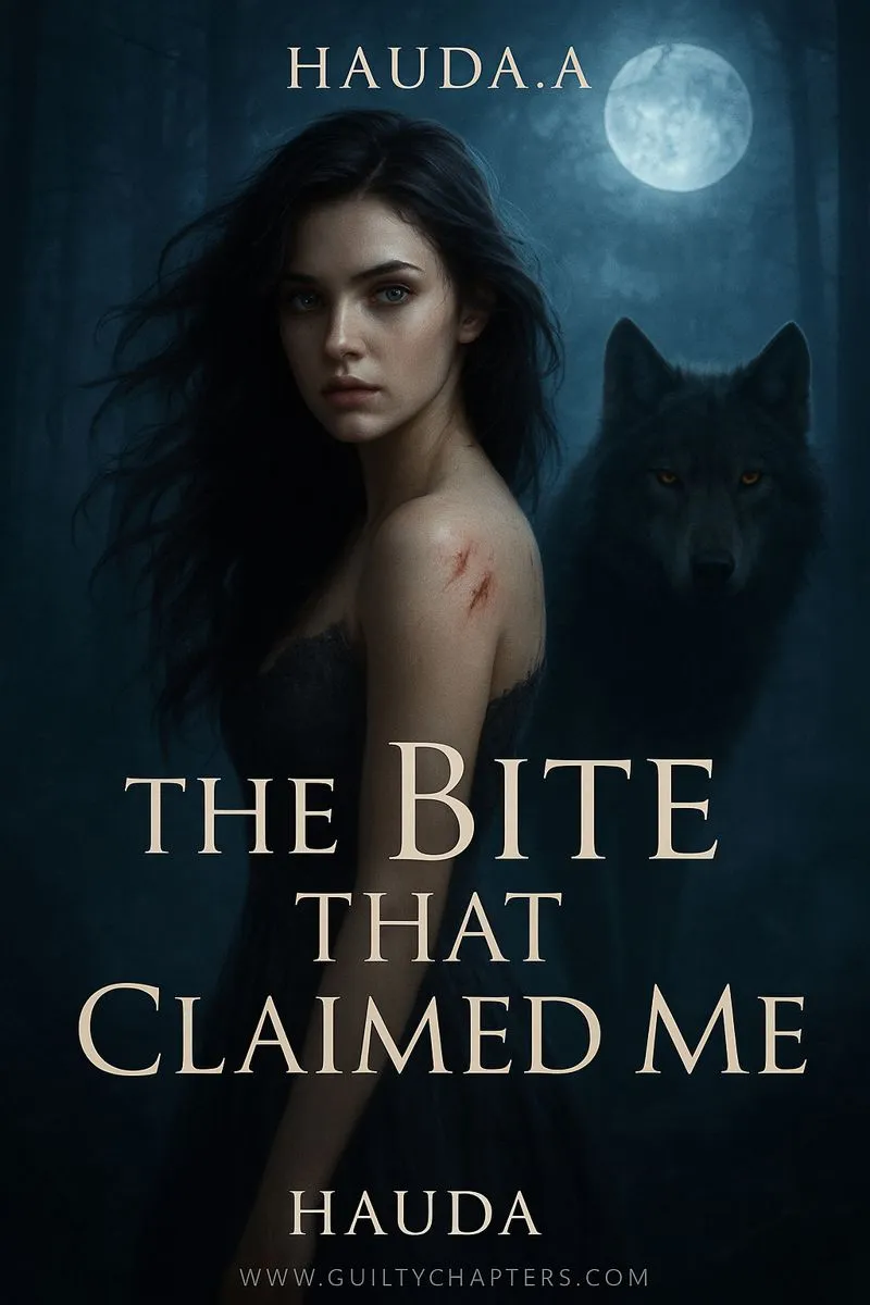 Compelling book cover for The Bite That Claimed Me, a serialized shifter romance story on Guilty Chapters.